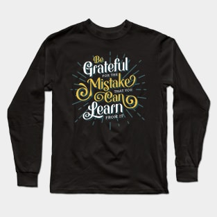 Be Grateful Lettering Long Sleeve T-Shirt